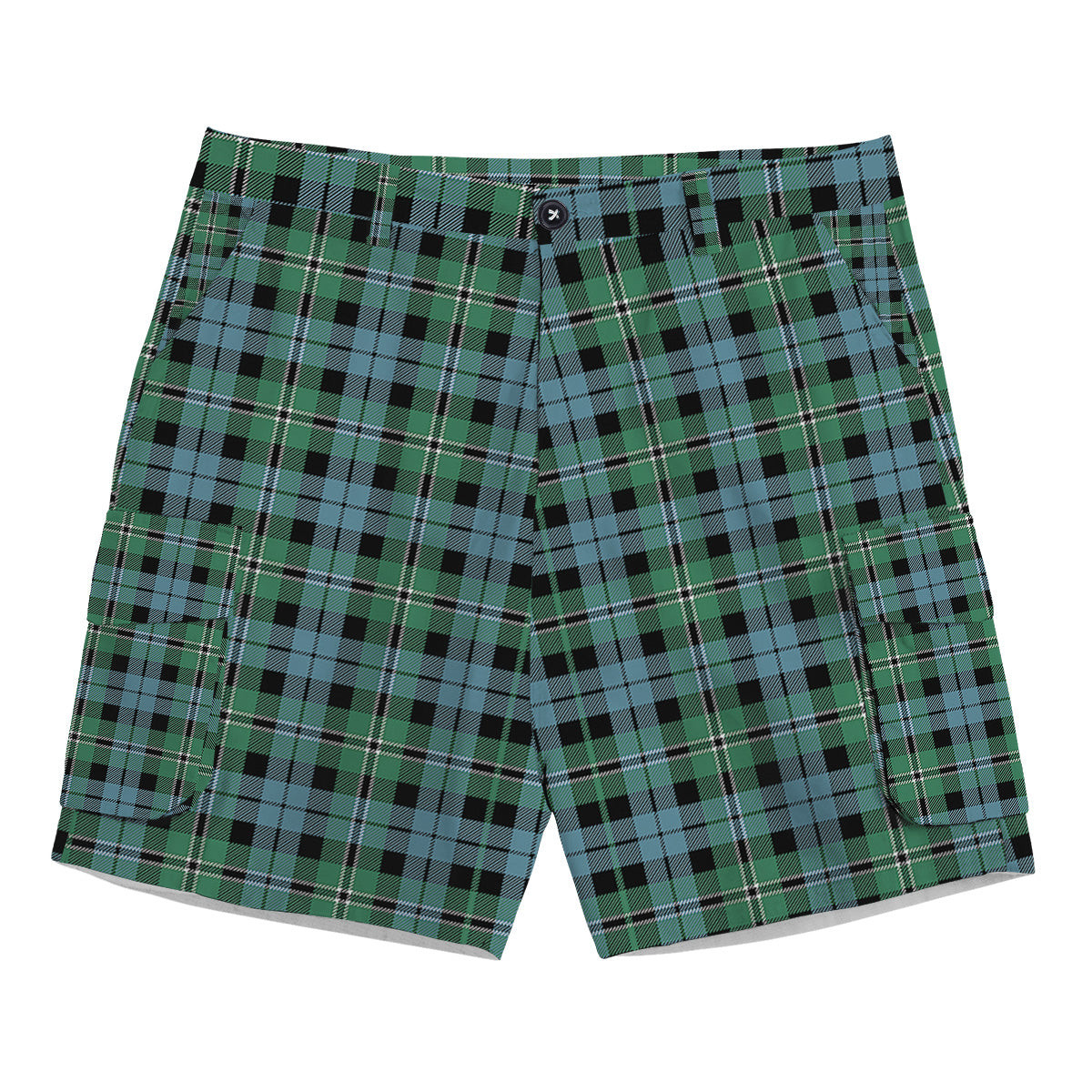 ScotsTee Shop Scottish Melville Modern Tartan Plaid Cargo Shorts for Men