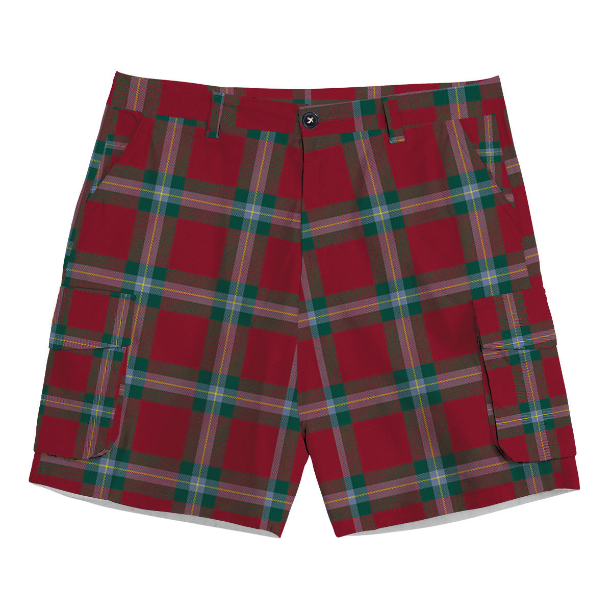 ScotsTee Shop Scottish McLaine of Loch Buie Modern Tartan Plaid Cargo Shorts for Men