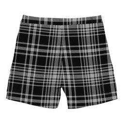 ScotsTee Shop Scottish MacLean Black and White Tartan Plaid Cargo Shorts for Men