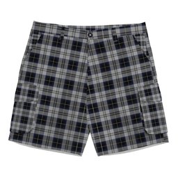 ScotsTee Shop Scottish Menzies Black Dress Tartan Plaid Cargo Shorts for Men