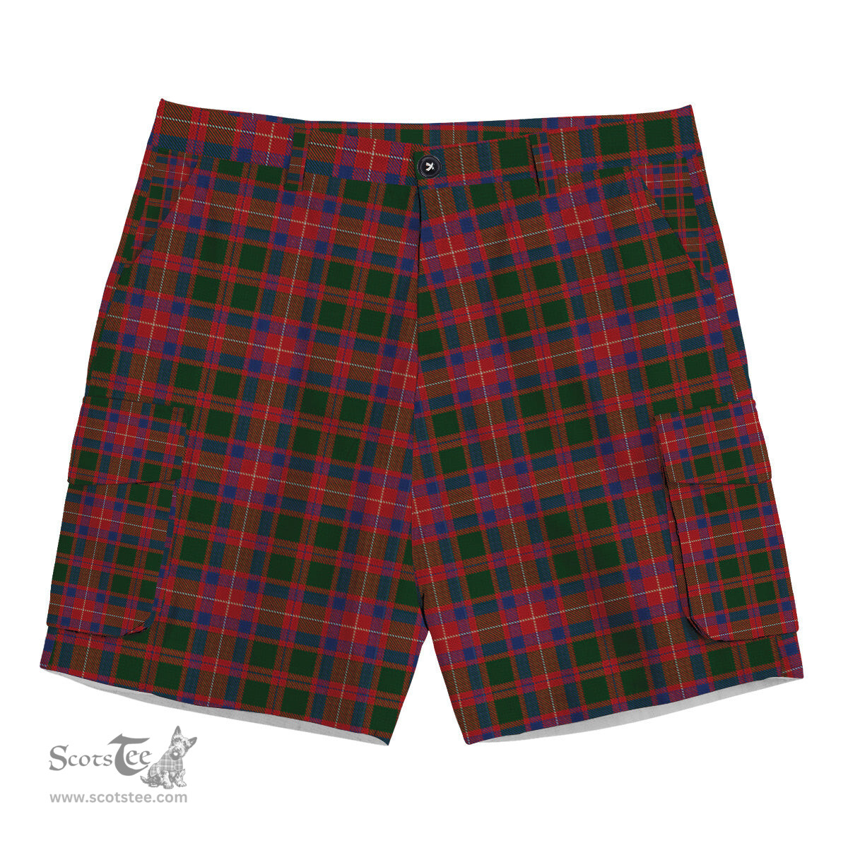 ScotsTee Shop Scottish MacKintosh Geddes Tartan Plaid Cargo Shorts for Men