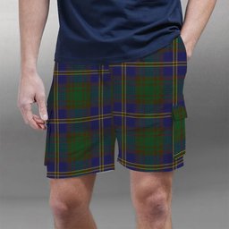 ScotsTee Shop Scottish Strange of Balkaskie Tartan Plaid Cargo Shorts for Men