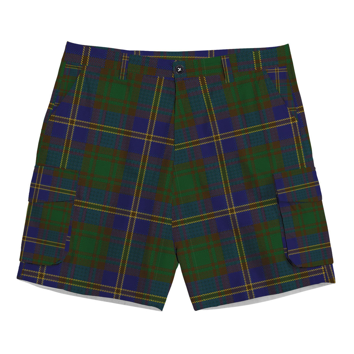ScotsTee Shop Scottish Strange of Balkaskie Tartan Plaid Cargo Shorts for Men