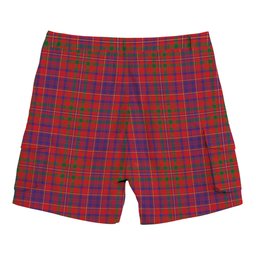 ScotsTee Shop Scottish McLeod Red Modern Tartan Plaid Cargo Shorts for Men