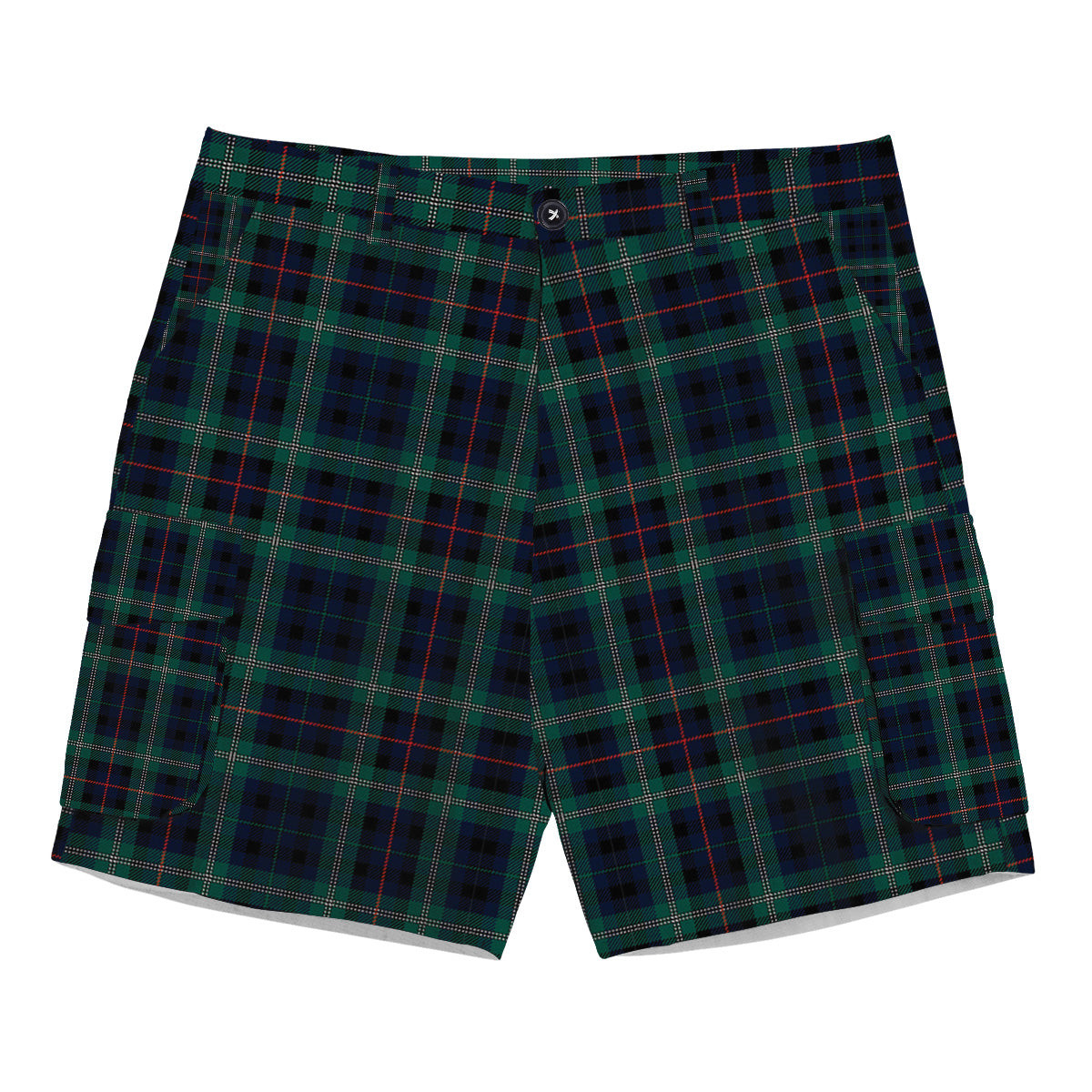 ScotsTee Shop Scottish Stephenson Hunting Modern Tartan Plaid Cargo Shorts for Men