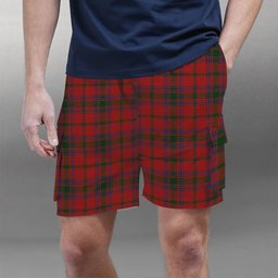 ScotsTee Shop Scottish MacDonell of Glengarry 4 Tartan Plaid Cargo Shorts for Men