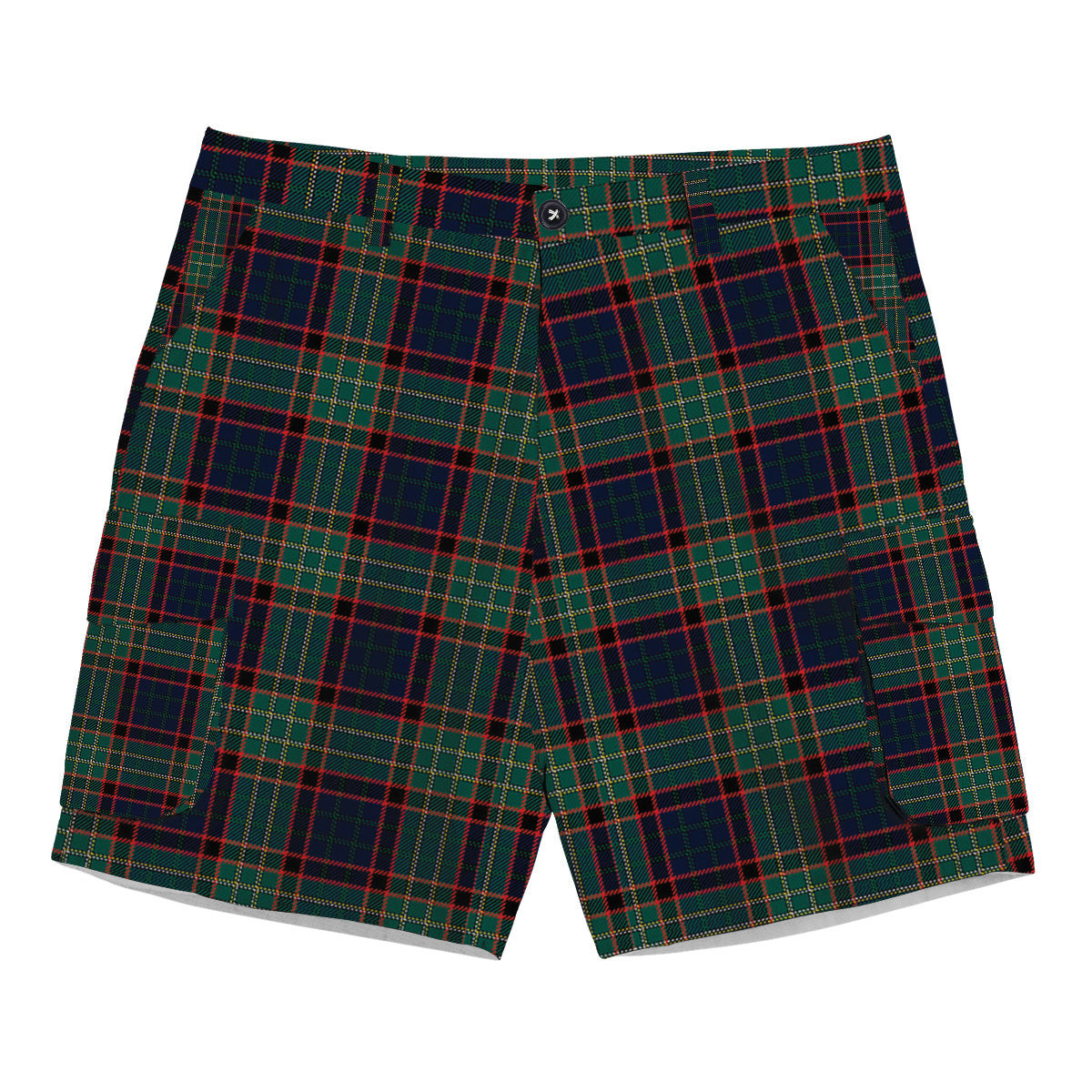 ScotsTee Shop Scottish MacNicol Hunting Modern Tartan Plaid Cargo Shorts for Men