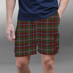 ScotsTee Shop Scottish Moray of Abercairny Tartan Plaid Cargo Shorts for Men