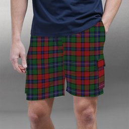 ScotsTee Shop Scottish Kilgour Symmetrical Tartan Plaid Cargo Shorts for Men