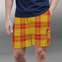 ScotsTee Shop Scottish McMillan Dress Modern Tartan Plaid Cargo Shorts for Men