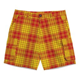ScotsTee Shop Scottish McMillan Dress Modern Tartan Plaid Cargo Shorts for Men