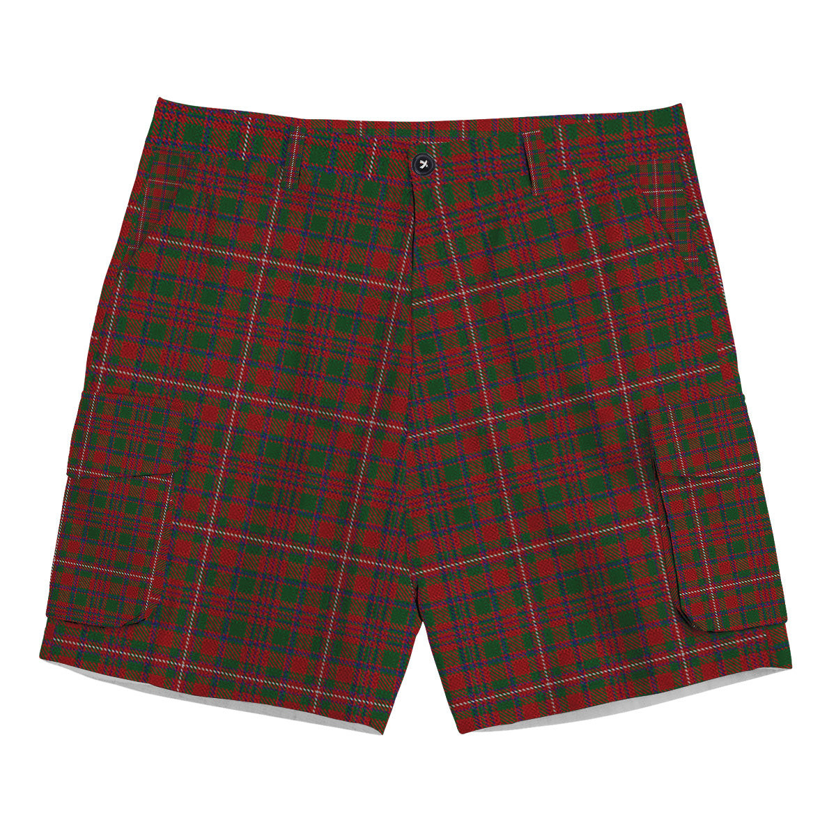 ScotsTee Shop Scottish MacKinnon Tartan Plaid Cargo Shorts for Men