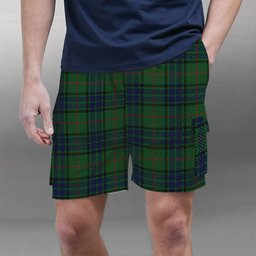 ScotsTee Shop Scottish Lauder Family Tartan Plaid Cargo Shorts for Men