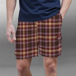 ScotsTee Shop Scottish MacKay of Strathnaver Modern Tartan Plaid Cargo Shorts for Men