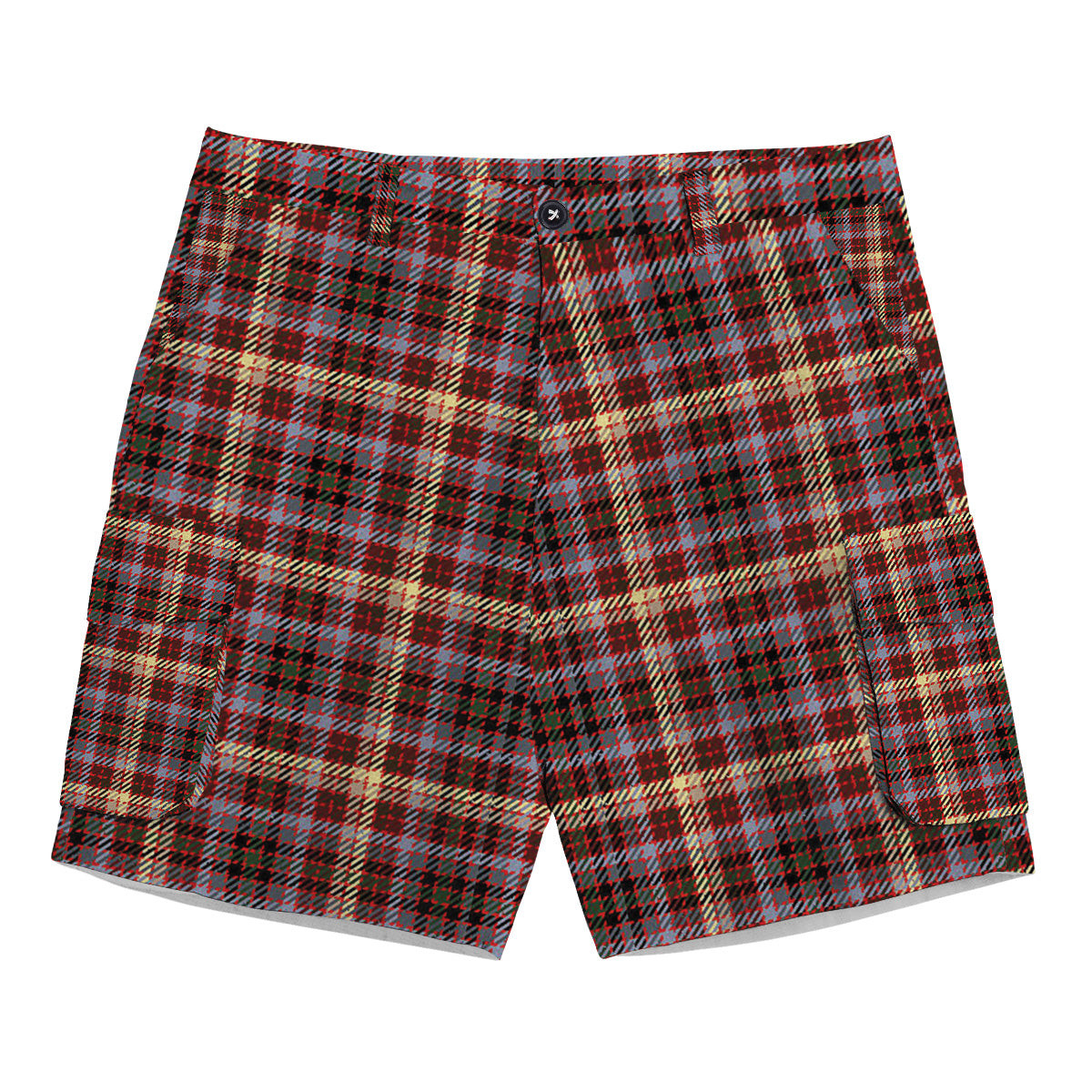 ScotsTee Shop Scottish MacKay of Strathnaver Modern Tartan Plaid Cargo Shorts for Men
