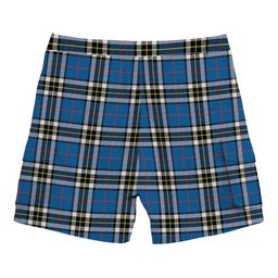 ScotsTee Shop Scottish Thomson Dress Blue Modern Tartan Plaid Cargo Shorts for Men