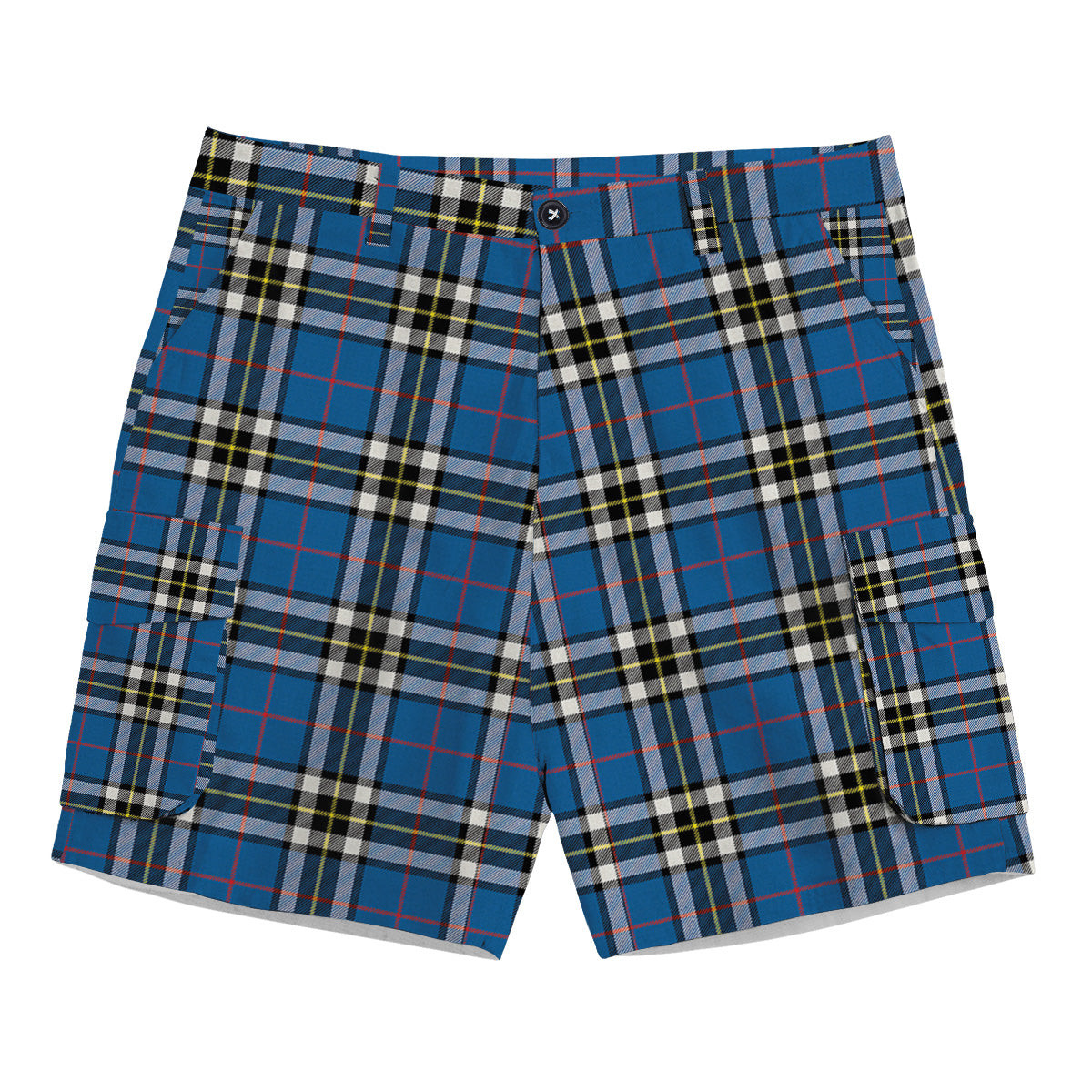 ScotsTee Shop Scottish Thomson Dress Blue Modern Tartan Plaid Cargo Shorts for Men