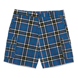 ScotsTee Shop Scottish Thomson Dress Blue Modern Tartan Plaid Cargo Shorts for Men
