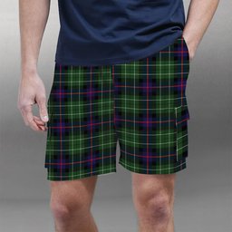 ScotsTee Shop Scottish Leslie Hunting SC Tartan Plaid Cargo Shorts for Men