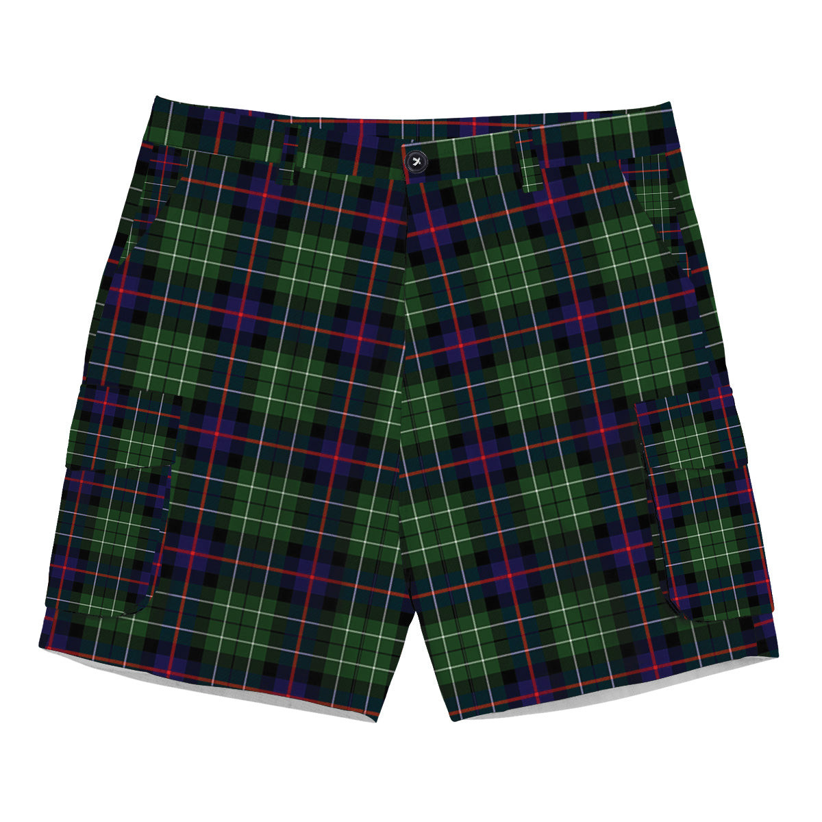 ScotsTee Shop Scottish Leslie Hunting SC Tartan Plaid Cargo Shorts for Men