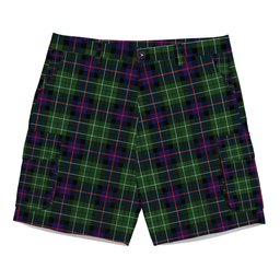 ScotsTee Shop Scottish Leslie Hunting SC Tartan Plaid Cargo Shorts for Men