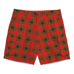 ScotsTee Shop Scottish MacQuarrie Modern Tartan Plaid Cargo Shorts for Men