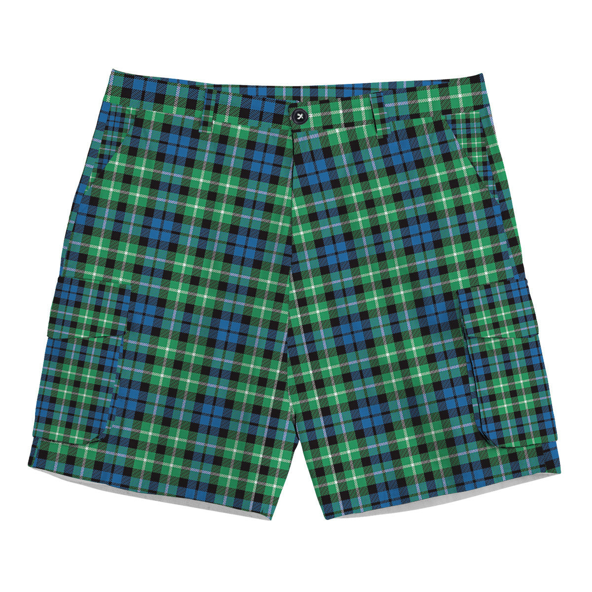 ScotsTee Shop Scottish Graham of Montrose Ancient Tartan Plaid Cargo Shorts for Men