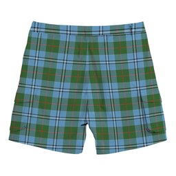 ScotsTee Shop Scottish Irvine of Glentulchan Modern Tartan Plaid Cargo Shorts for Men