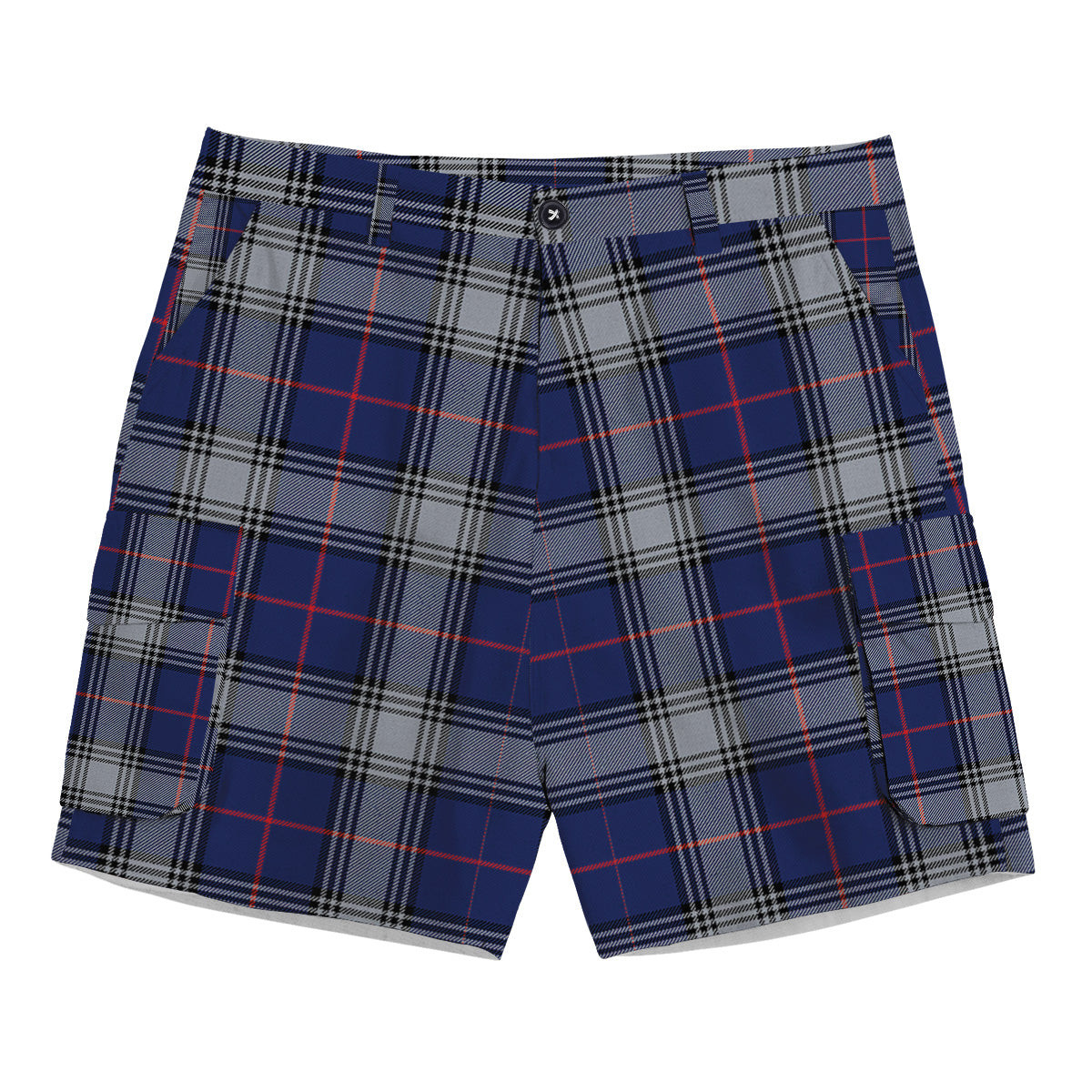 ScotsTee Shop Scottish Kinnaird Modern Tartan Plaid Cargo Shorts for Men