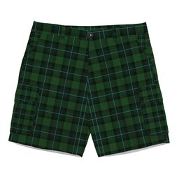 ScotsTee Shop Scottish McCandlish Hunting Green Tartan Plaid Cargo Shorts for Men