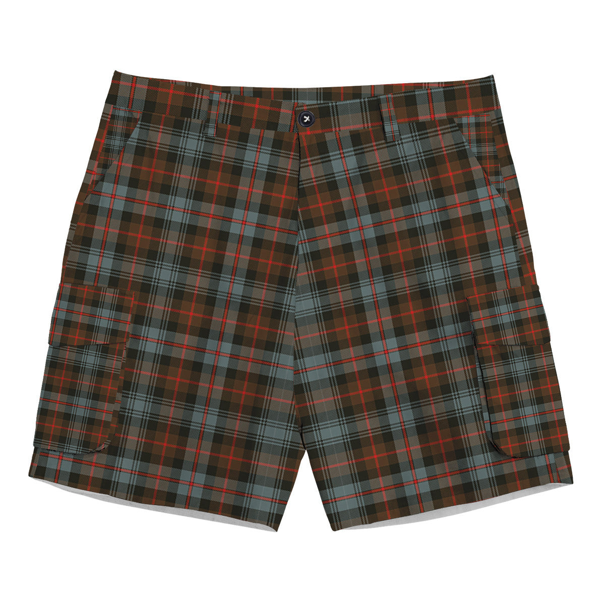ScotsTee Shop Scottish Murray of Atholl Weathered Tartan Plaid Cargo Shorts for Men