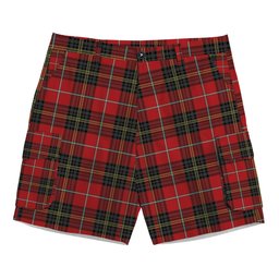 ScotsTee Shop Scottish Orr Senior, Gerald William Tartan Plaid Cargo Shorts for Men
