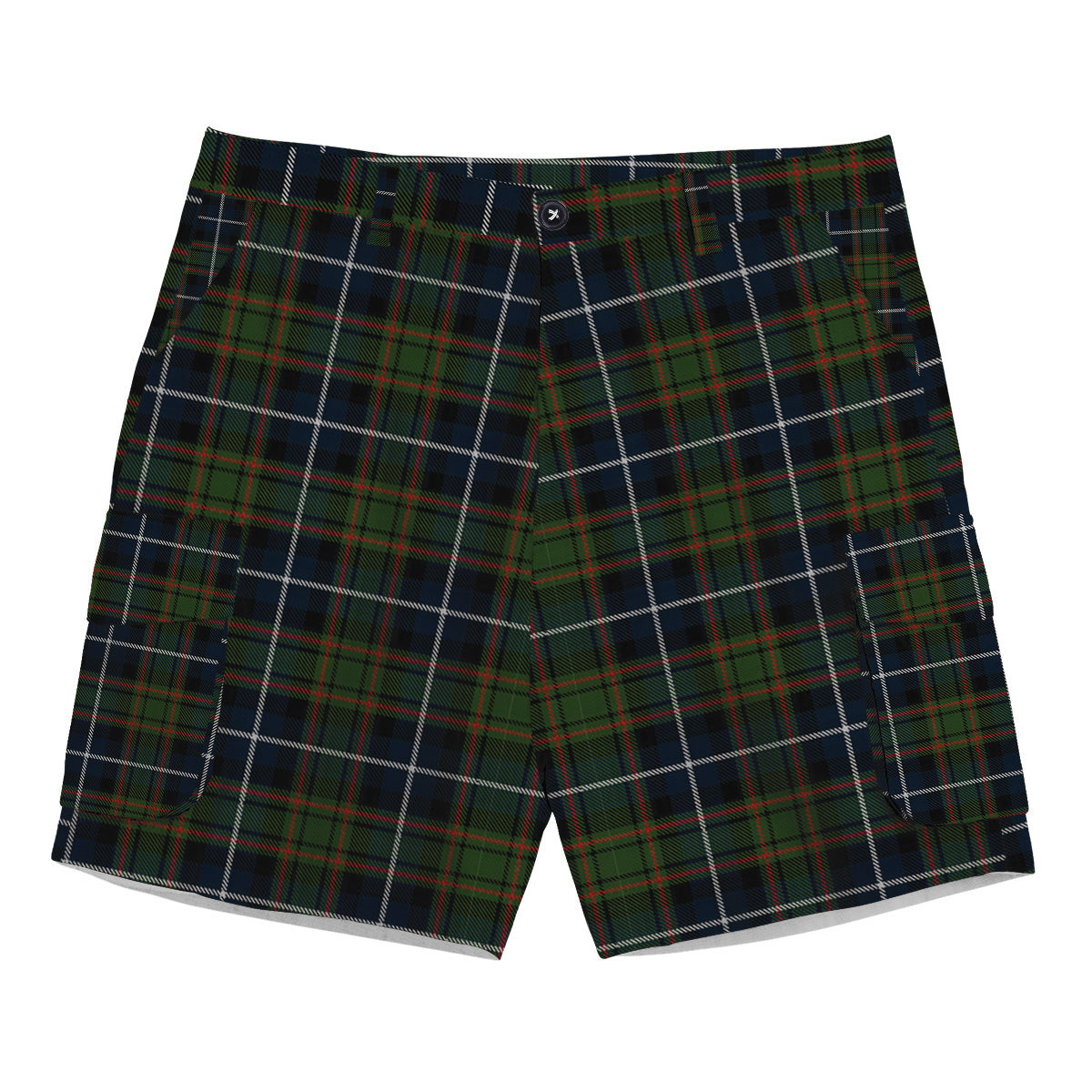 ScotsTee Shop Scottish McRae Hunting Tartan Plaid Cargo Shorts for Men