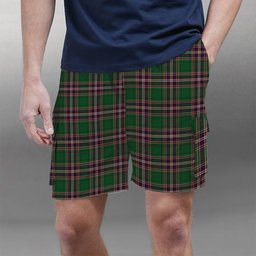 ScotsTee Shop Scottish McFarland Hunting Tartan Plaid Cargo Shorts for Men