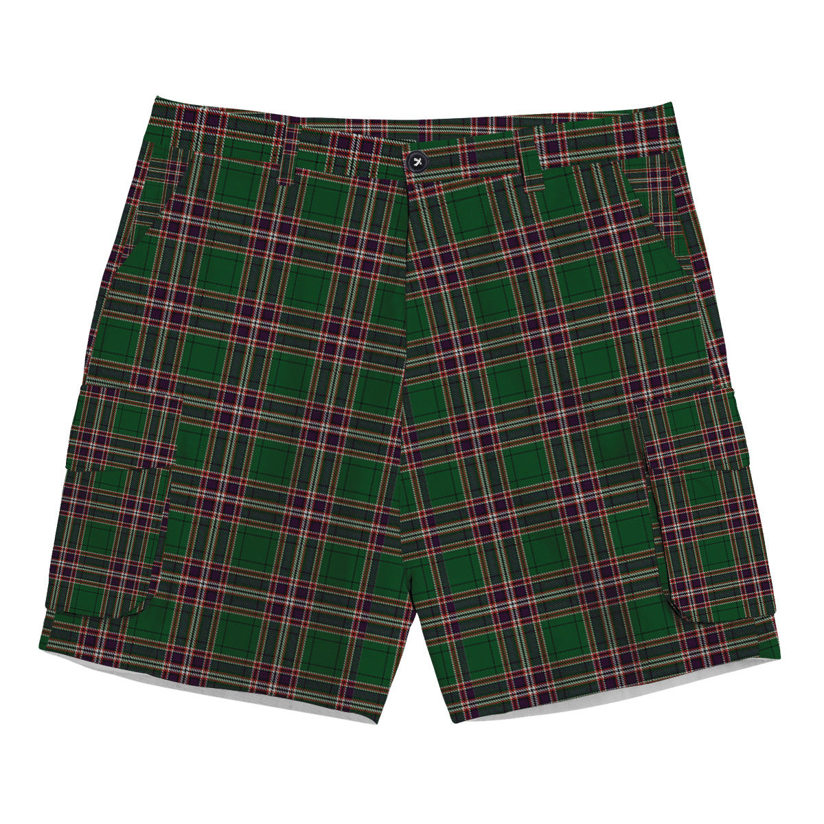 ScotsTee Shop Scottish McFarland Hunting Tartan Plaid Cargo Shorts for Men