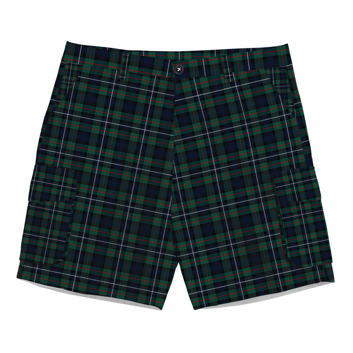 ScotsTee Shop Scottish Robertson Hunting Modern Clan Tartan Plaid Cargo Shorts for Men