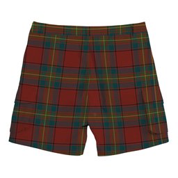 ScotsTee Shop Scottish Oliver Dress Red Tartan Plaid Cargo Shorts for Men