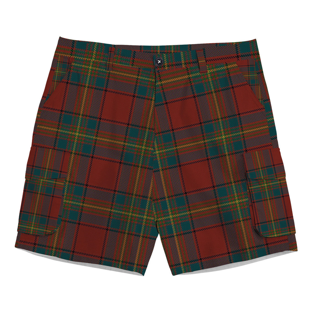 ScotsTee Shop Scottish Oliver Dress Red Tartan Plaid Cargo Shorts for Men