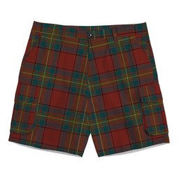 ScotsTee Shop Scottish Oliver Dress Red Tartan Plaid Cargo Shorts for Men