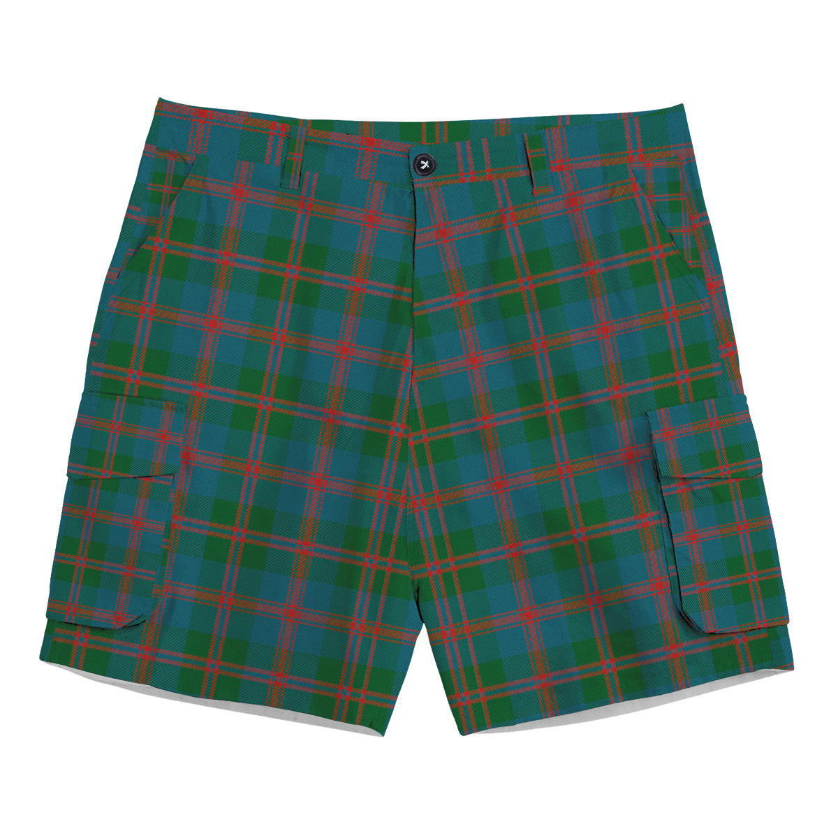 ScotsTee Shop Scottish Robertson of Struan Ancient Tartan Plaid Cargo Shorts for Men