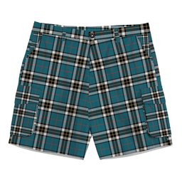 ScotsTee Shop Scottish Thompson Dress Blue Ancient Tartan Plaid Cargo Shorts for Men