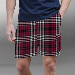 ScotsTee Shop Scottish Little of Morton Rigg Modern Tartan Plaid Cargo Shorts for Men