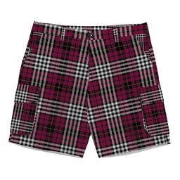 ScotsTee Shop Scottish Little of Morton Rigg Modern Tartan Plaid Cargo Shorts for Men