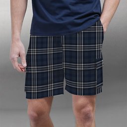 ScotsTee Shop Scottish Navy Formal Dress Tartan Plaid Cargo Shorts for Men