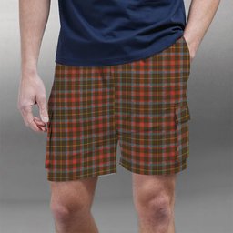 ScotsTee Shop Scottish McIntosh Hunting Weathered Tartan Plaid Cargo Shorts for Men