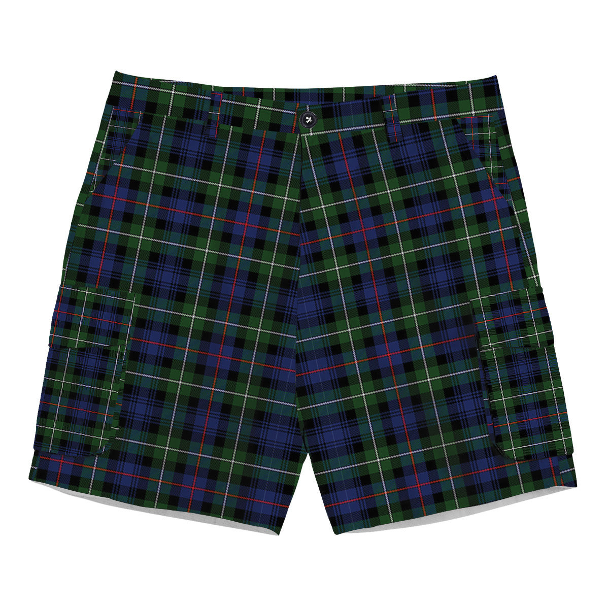 ScotsTee Shop Scottish MacKenzie Modern SC Tartan Plaid Cargo Shorts for Men