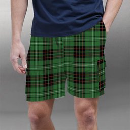 ScotsTee Shop Scottish McAuley of Lewis Ancient Tartan Plaid Cargo Shorts for Men