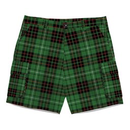 ScotsTee Shop Scottish McAuley of Lewis Ancient Tartan Plaid Cargo Shorts for Men