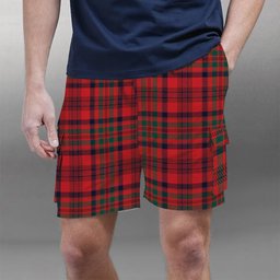 ScotsTee Shop Scottish Murray of Tullibardine Modern Tartan Plaid Cargo Shorts for Men