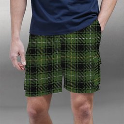 ScotsTee Shop Scottish McIver Hunting Tartan Plaid Cargo Shorts for Men